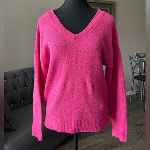 Magaschoni Pink V Neck Sweater